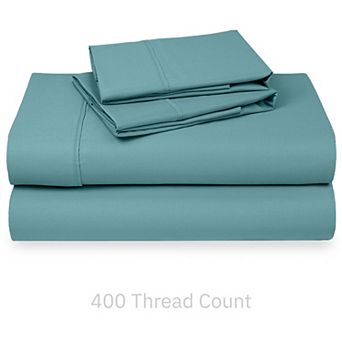 California Design Den Soft 400 Thread Count Bed Sheet Set - 100% Cotton Sateen, Deep Pockets