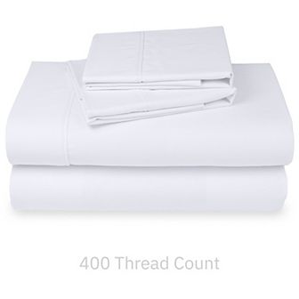 California Design Den Soft 400 Thread Count Deep Pocket Sheet Set - 100% Cotton Sateen