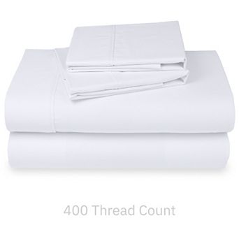 California Design Den Soft 400 Thread Count Bed Sheet Set - 100% Cotton Sateen, Deep Pockets