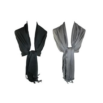 CTM Women's Classic Pashmina Style Shawl Wraps