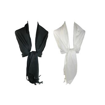 Ctm Women's Pashmina Shawl Wrap Scarf (pack Of 2)