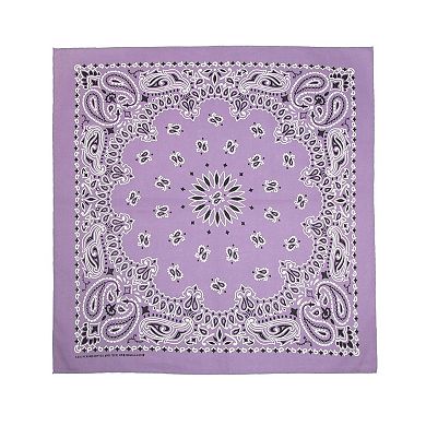 CTM Women's Cotton Pastel Paisley Print Bandana Kit (Pack of 3)