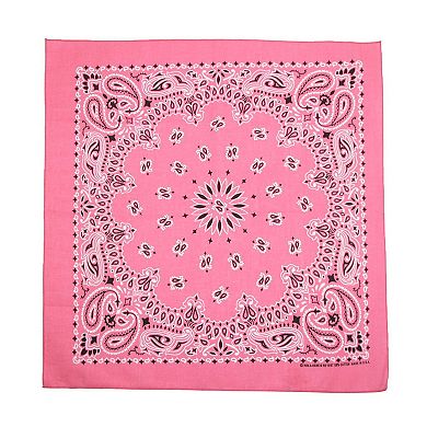 CTM Women's Cotton Pastel Paisley Print Bandana Kit (Pack of 3)