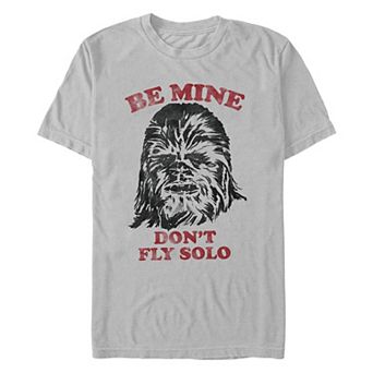 Men's Star Wars Chewbacca Be Mine Don't Fly Solo Graphic Tee