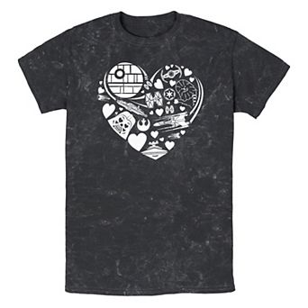 Men's Star Wars Valentine's Icons Heart Graphic Tee