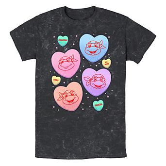 Men's Nickelodeon Teenage Mutant Ninja Turtles Valentines' Day Candy Hearts Graphic Tee