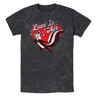 Men's Looney Tunes Pepé Le Pew Love Is In The Air Graphic Tee