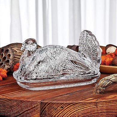 Godinger Silver Harvest Turkey Butter Dish