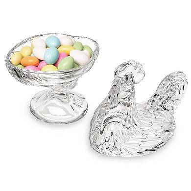Godinger Silver Harvest Rooster Candy Jar