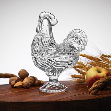 Godinger Silver Harvest Rooster Candy Jar