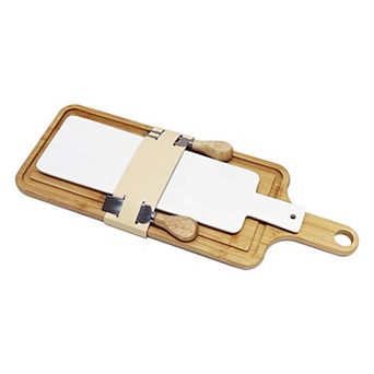 Godinger Silver Jumelle Double Cheese Board Set with Cheese Knife