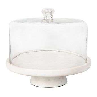 Godinger Silver Marble Footed Cake Stand With Dome