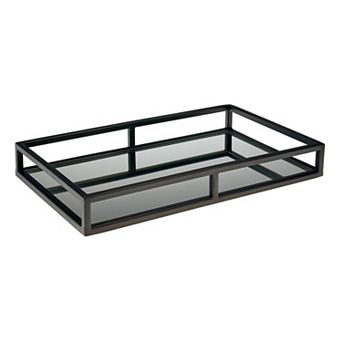 Godinger Silver Aspen Gunmetal Mirrored Serving Tray