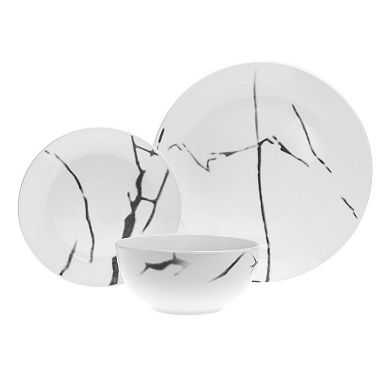 Godinger Silver Boulon Gold Porcelain 12 Piece Dinnerware Set