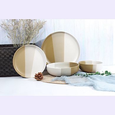 Godinger Silver Piermont Grey 16-Piece Dinnerware Set, Service for 4