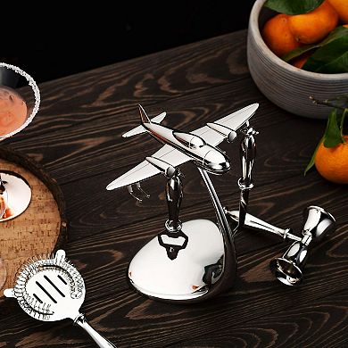 Godinger Silver Airplane 5-Piece Bar Tool Set