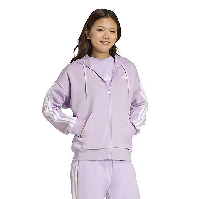 Women's adidas 3-Stripes Fleece Full-Zip Hoodie
