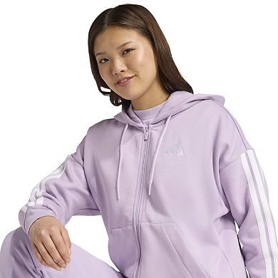 Women's adidas 3-Stripes Fleece Full-Zip Hoodie