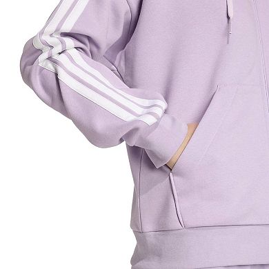 Women's adidas 3-Stripes Fleece Full-Zip Hoodie