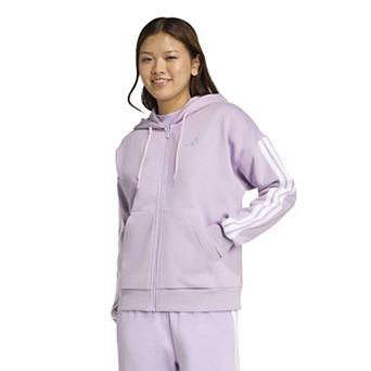 Women's adidas 3-Stripes Fleece Full-Zip Hoodie