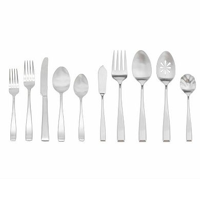 Godinger Silver Wayland Matte 18/10 Stainless Steel 45-Piece Flatware Set, Service for 8