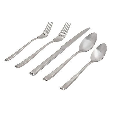 Godinger Silver Wayland Matte 18/10 Stainless Steel 45-Piece Flatware Set, Service for 8