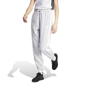Women's adidas 3-Stripes Fleece Loose Sportswear Pants