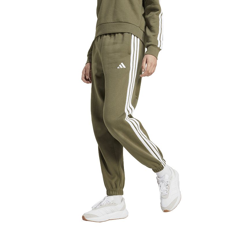 adidas 3-Stripes Fleece Loose Sportswear Pants
