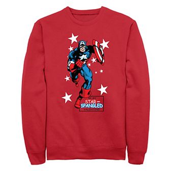 Men's Marvel Captain America Star Spangled Valentine Graphic Fleece