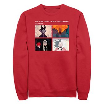 Disney Villains Why Don't I Have A Valentine Meme Men's Graphic Fleece