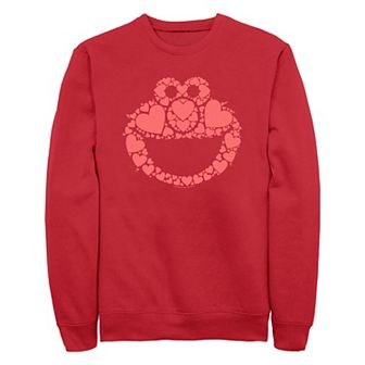 Men's Sesame Street Elmo's Heart Filled Head Graphic Fleece