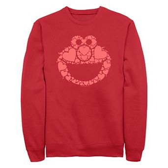 Men's Sesame Street Elmo's Heart Filled Head Graphic Fleece