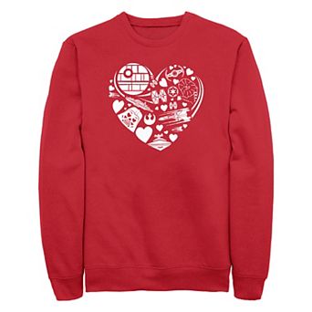 Men's Star Wars Valentine's Icons Heart Graphic Fleece