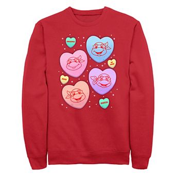 Men's Teenage Mutant Ninja Turtles Candy Hearts Graphic Fleece