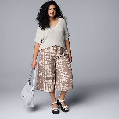 Plus Size Simply Vera Vera Wang V-Neck Sweater Tee