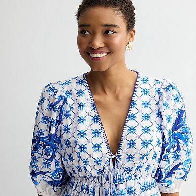 Women's Farmers Market V-Neck Dress