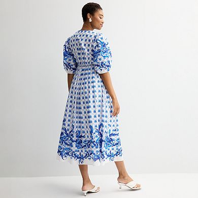 Women's Farmers Market V-Neck Dress