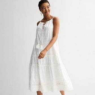 Women's Farmers Market Halter Tiered Dress