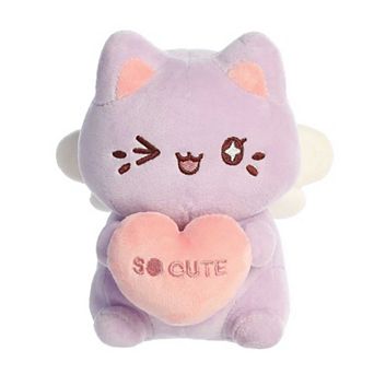 Aurora - Small Lavender Tasty Peach - 7" Candy Heart Meowchi - Enchanting Stuffed Animal
