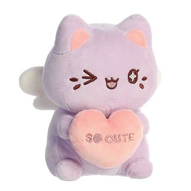 Aurora - Small Lavender Tasty Peach - 7" Candy Heart Meowchi - Enchanting Stuffed Animal