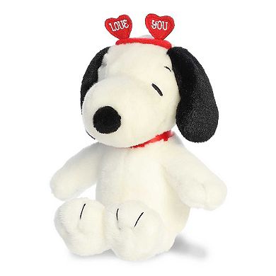 Aurora - Small White Peanuts - Love On The Mind 9" Snoopy - Timeless Stuffed Animal