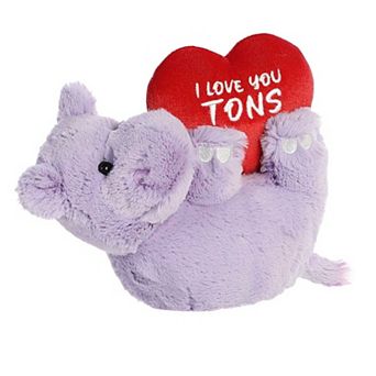 Aurora - Medium Hippo Valentine - 11" I Love You Tons - Heartwarming Stuffed Animal