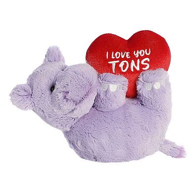 Aurora - Medium Hippo Valentine - 11" I Love You Tons - Heartwarming Stuffed Animal