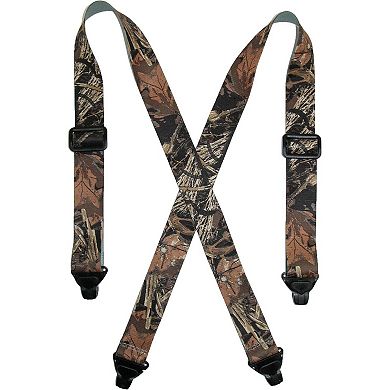 CTM Men's Elastic TSA Compliant Camouflage Suspenders (Tall Available)