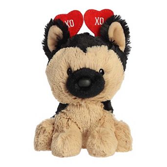 Aurora - Small Brown Love On The Mind - 6" XOXO German Shepherd - Heartwarming Stuffed Animal