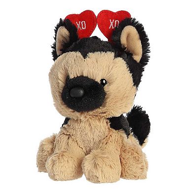 Aurora - Small Brown Love On The Mind - 6" XOXO German Shepherd - Heartwarming Stuffed Animal