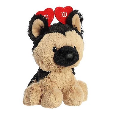 Aurora - Small Brown Love On The Mind - 6" XOXO German Shepherd - Heartwarming Stuffed Animal