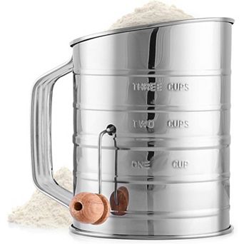 Zulay Kitchen 3 cup Stainless Steel Flour Sifter