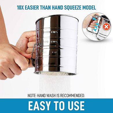 Zulay Kitchen 3 Cup Stainless Steel Flour Sifter