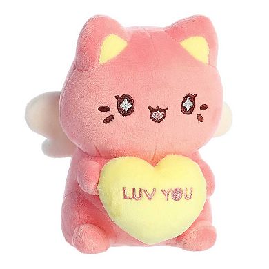 Aurora - Small Dark Pink Tasty Peach - 7" Candy Heart Meowchi - Enchanting Stuffed Animal